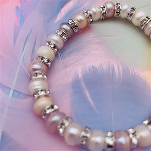 10 Years of Natural Freshwater Cultured Pearl Bracelet (Dazzling Colorful)