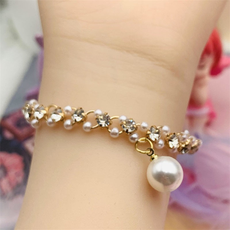 Mini Natural Freshwater Pearl Bracelet Simple Style