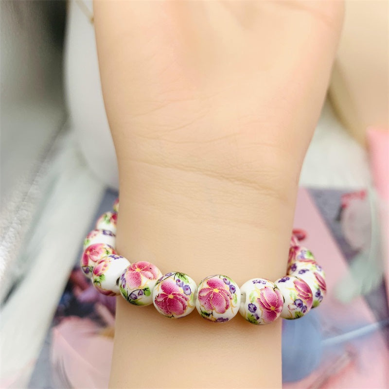 Mysterious Charm From Oriental of QingHua Porcelain Bracelet