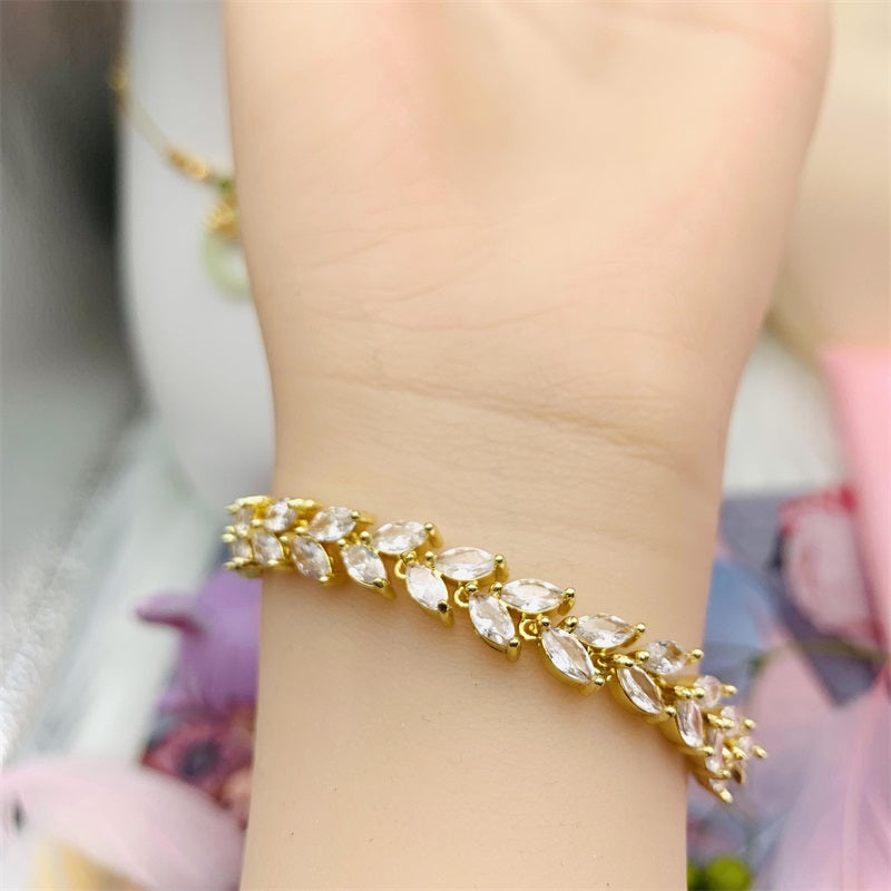 Wheat Desigh Zircon Bracelet Ins Style