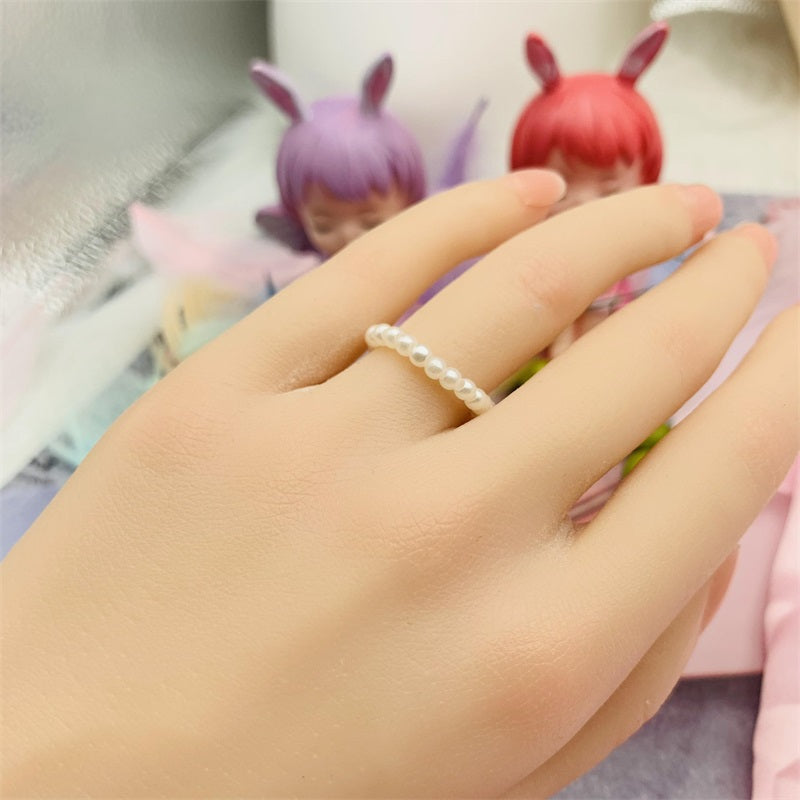 Mini Natural Freshwater Pearl Rings Simple Style