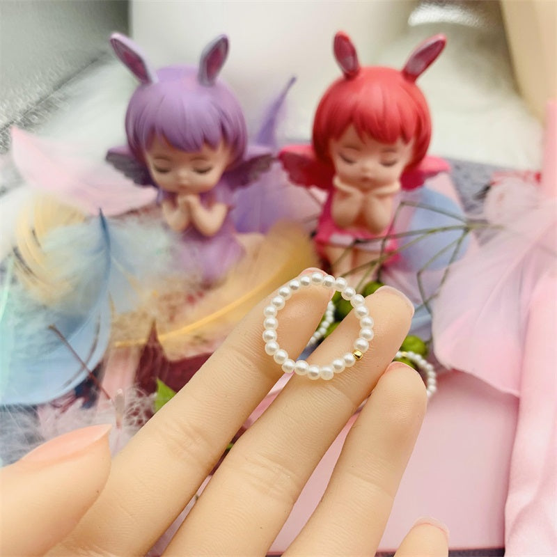 Mini Natural Freshwater Pearl Rings Simple Style