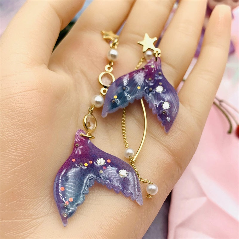 New Fashion Resin Mermaid Tail Earring