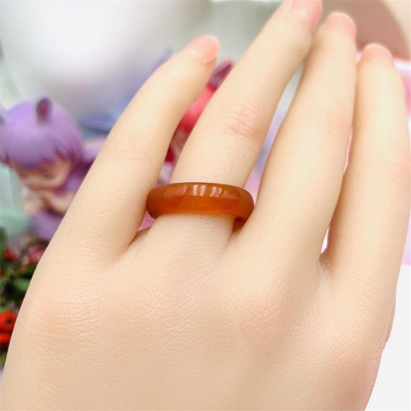 Natural Agate Ring With Traditional Style