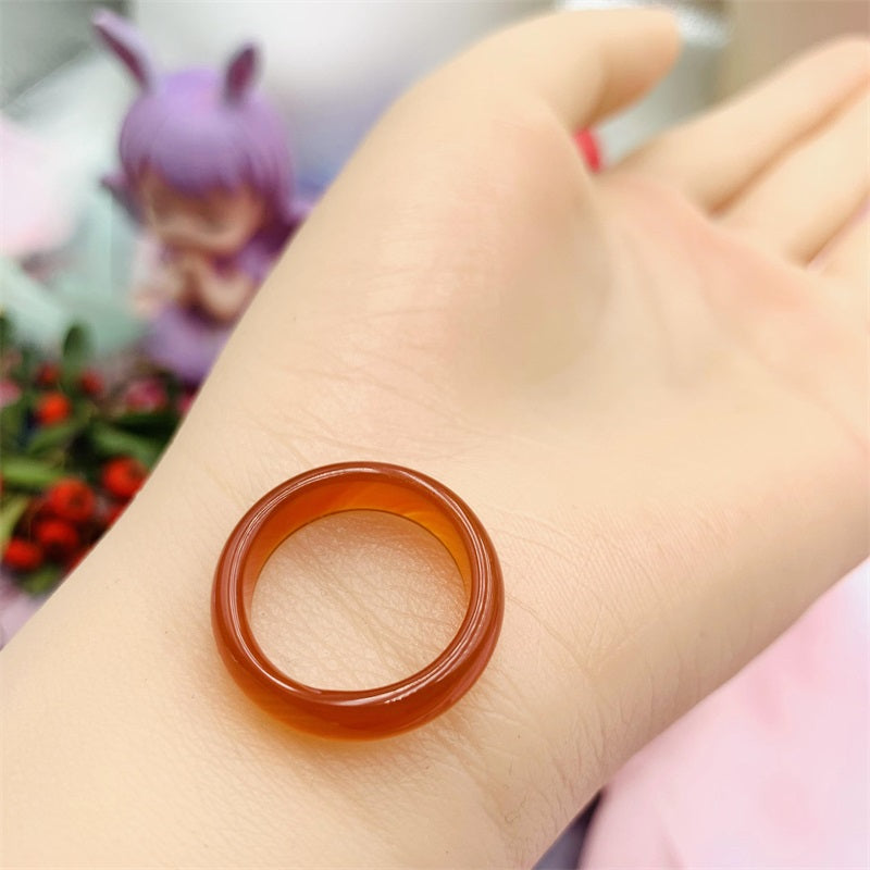 Natural Agate Ring With Traditional Style