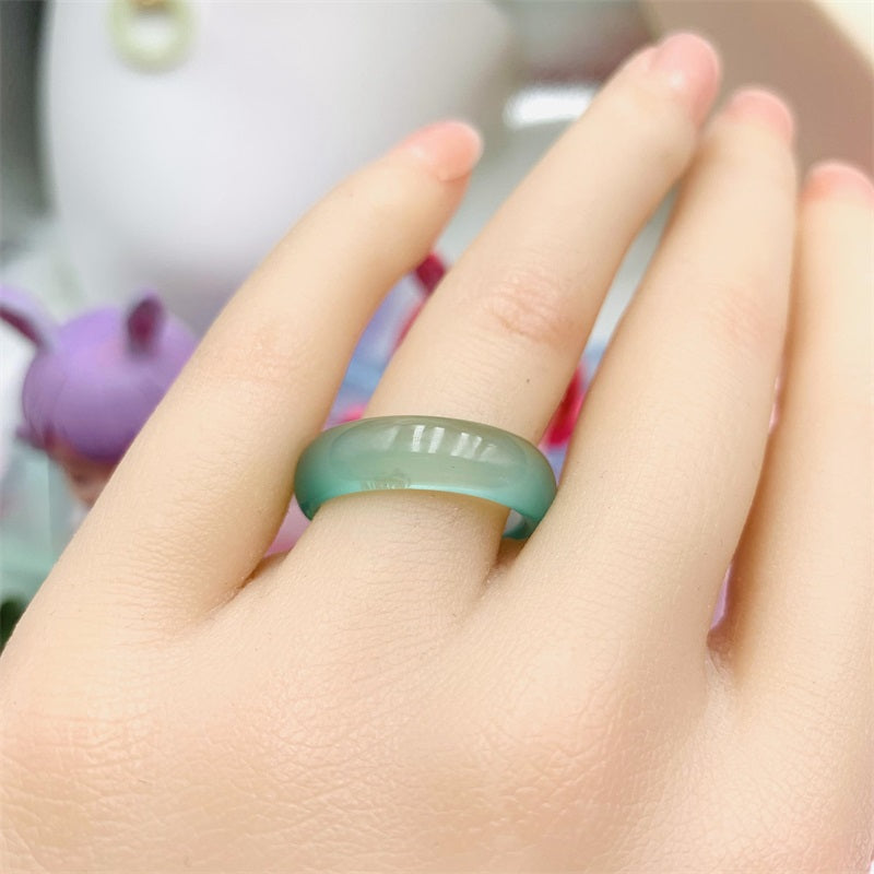 Natural Agate Ring With Traditional Style