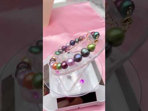 10 Years of Natural Freshwater Cultured Rainbow Pearl Bracelet (Baroque)